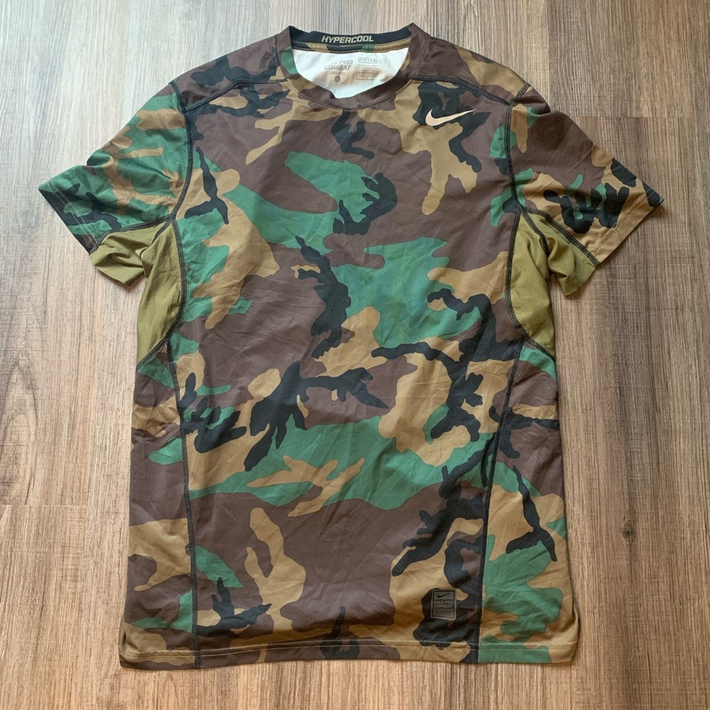 NIKE | PRO COMBAT | DRI-FIT | FITTED | LARGE | CAMO